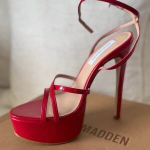 Steve Madden Red Platform Stiletto Heels